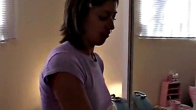 Cute teen rolling around naked