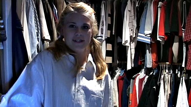 Little Summer teasing slut wearing clothes