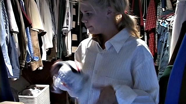 Little Summer teasing slut wearing clothes