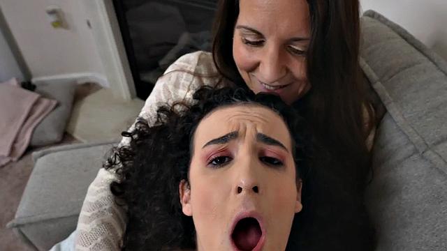 Seducing POV ladies fucked in threesome by white dick