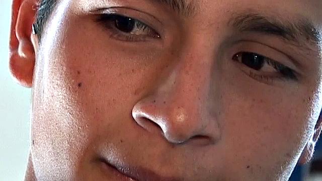 Latin Xavier is horny for some cock up his young ass and invites fuck buddy to come and slip him some dick. When he arrives the two chat for a bit and then head for the bed, where the couple kiss and strip out of their clothes.