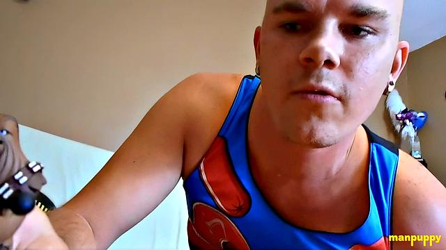 Leo Blue towers over you and treats you like his personal plaything in an intense gay power play