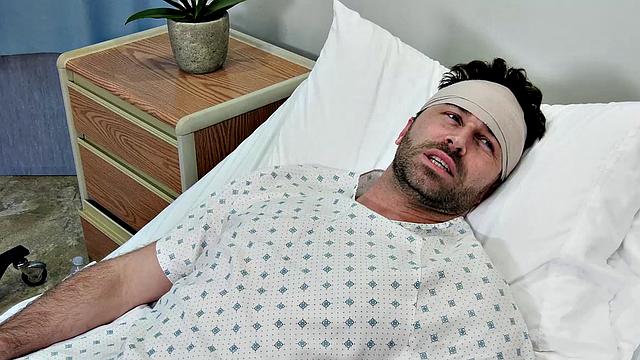 Big Tits Blonde Nurse Jessa Rhodes takes care of James Deen and His Swelling Problem With Blowjob