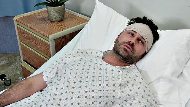 Big Tits Blonde Nurse Jessa Rhodes takes care of James Deen and His Swelling Problem With Blowjob