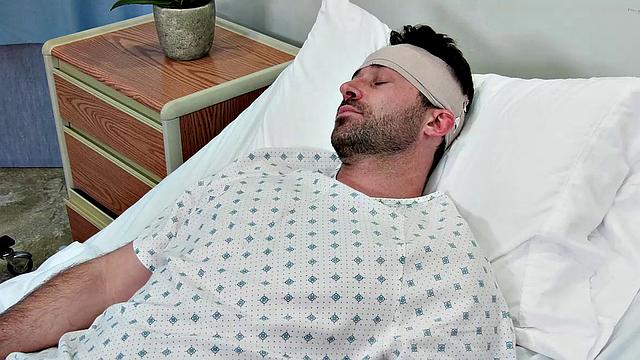 Big Tits Blonde Nurse Jessa Rhodes takes care of James Deen and His Swelling Problem With Blowjob