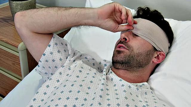 Big Tits Blonde Nurse Jessa Rhodes takes care of James Deen and His Swelling Problem With Blowjob