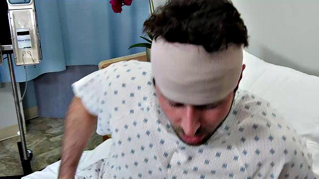 Big Tits Blonde Nurse Jessa Rhodes takes care of James Deen and His Swelling Problem With Blowjob