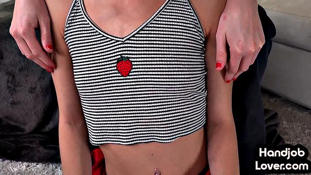 21yo cute babe teasing lovers cock