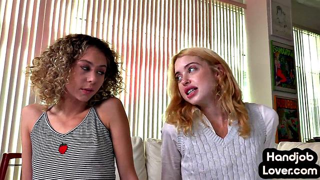 21yo cute babe teasing lovers cock