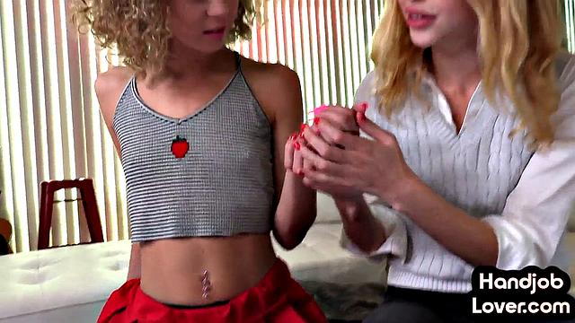 21yo cute babe teasing lovers cock