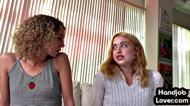 21yo cute babe teasing lovers cock