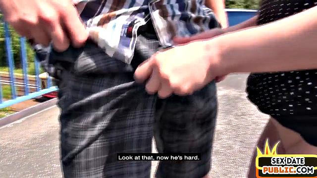 Roundbooty babe gets her pussy pounded by a stranger