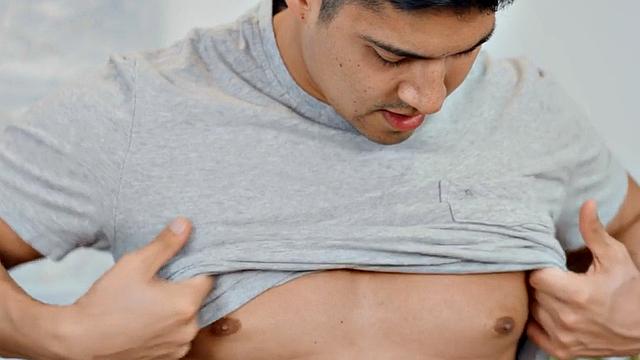 Handsome jock solo masturba