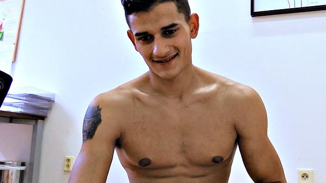 Straight euro guy agrees to anal and wanks cock in POV