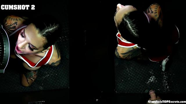 зрелая rocky разрывает глотку на семи хуях в жёстком gloryhole pov