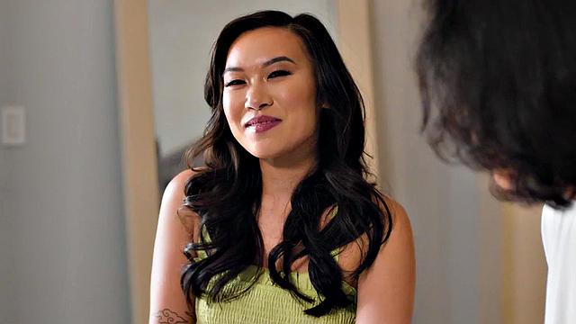 Asian cutie passionate BJ and pussy in doggystyle