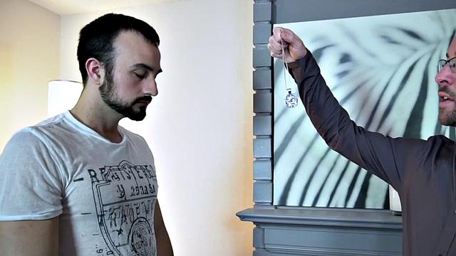 Stud sucking dick in interracial trio before bareback