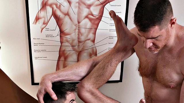 Petit twunk examined by mature doctor