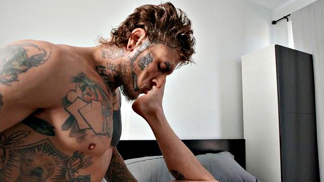 Fisting bottom by tattooed big cock boyfriend