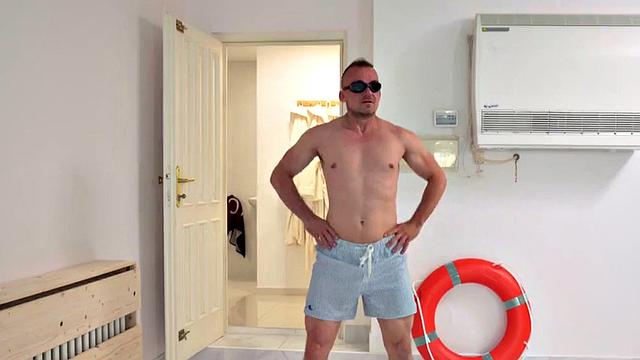 Stunning babe cockriding manager's dick