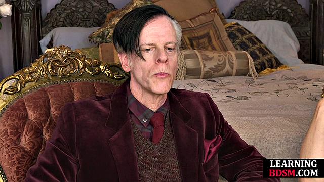 Blonde cougar learning BDSM