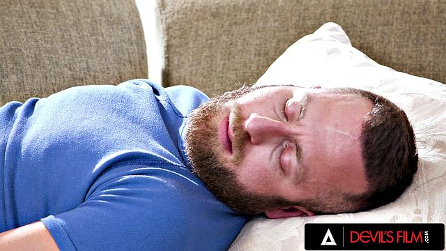 DEVILS FILM - Bisexual Threesome With Hot Babe Nicole Auclair And Two Cocks