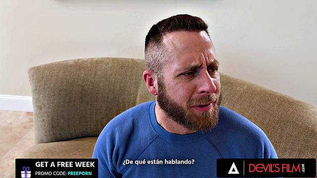 DEVILS FILM - Bisexual Threesome With Hot Babe Nicole Auclair And Two Cocks