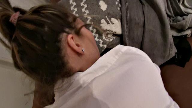 Maid Polishes Stranger's Cock and Takes His Hot Load in Cowgirl & Doggystyle