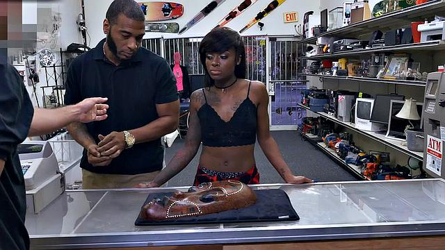 BWC boss bangs small-titted brunette in POV store sex tape