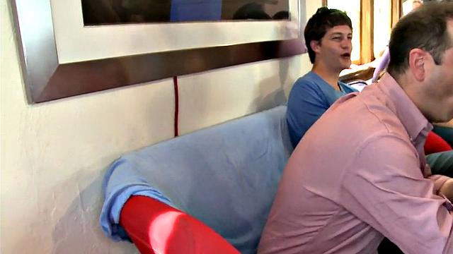 Amateur muscled jock stripper sucked at party