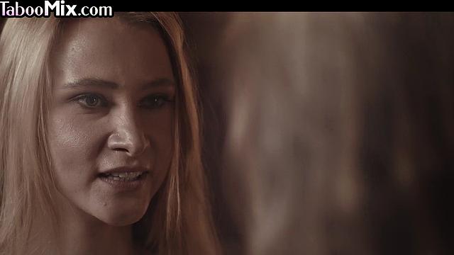 Sensual naughty lesbians eating