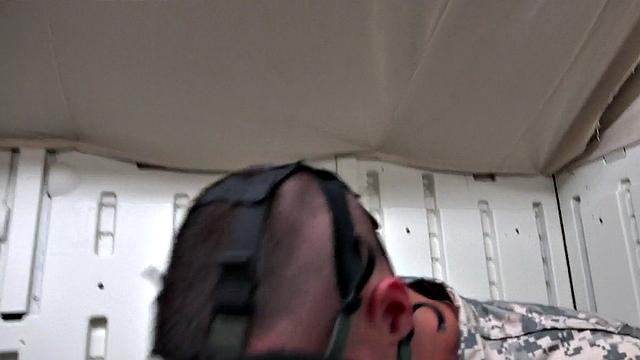 Locker room military studs enjoy orgy during free time