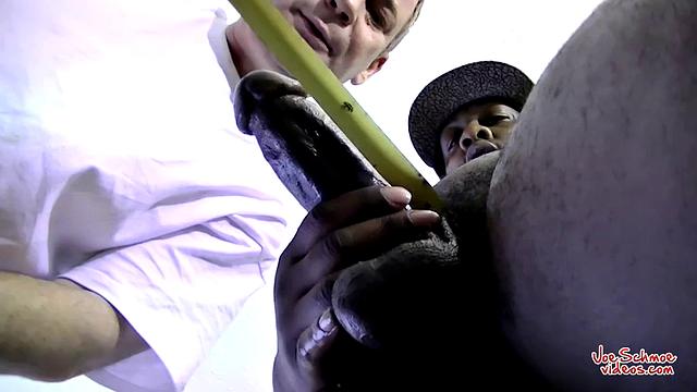 James Gives Big Black Guy a Blowjob - James & Joe