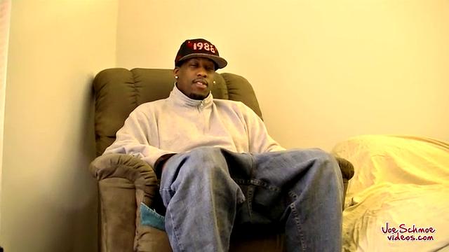 James Gives Big Black Guy a Blowjob - James & Joe