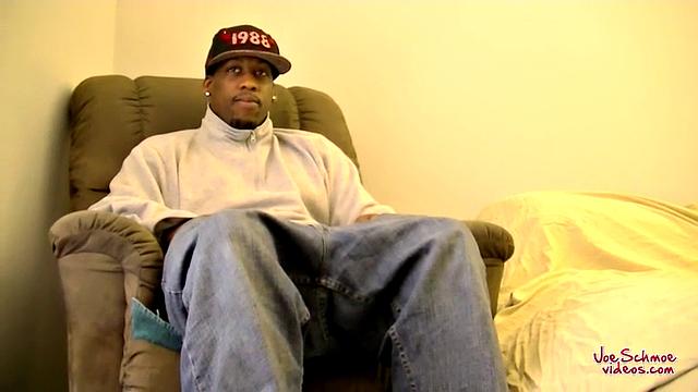James Gives Big Black Guy a Blowjob - James & Joe