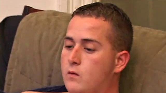 Lane can't resist stroking his hard cock for the camera