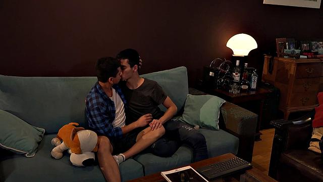 After some kissing on the couch, shirts come off and Francis goes down on Alexander. By the time these two Latinos are naked, both are rock hard and Alexander is getting a ace full of Francis' ass.