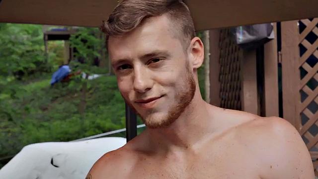 Bisexual outdoor babe 3way fucked after oiled massage