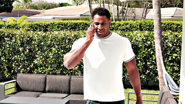 Sandy's surprise: a big, black cock!