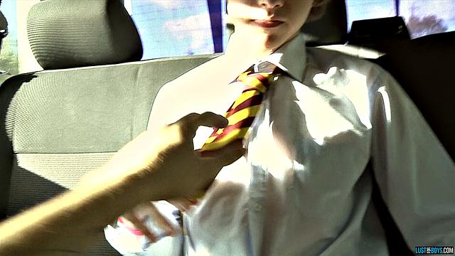 Teen Gets Wanked Off In The Back Seat! - Lewis Taylor & Deacon Hunter