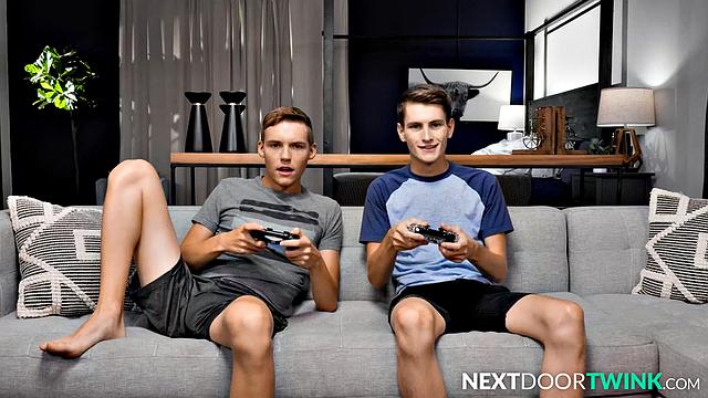 Horny Twinks Dicked Down By Muscly Roomie