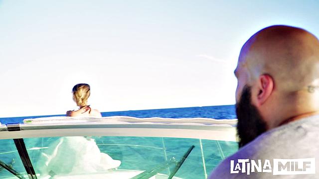 Naughty duo on a boat