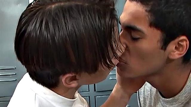 In the locker room, Latin twinks Alfredo and Mario can't resist each other and soon the two are kissing on a bench, as their clothes come off.