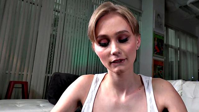 POV amateur babe takes cock in ass after pussybanging