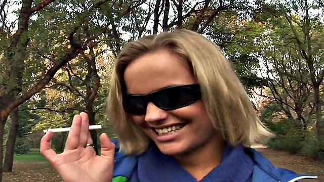 Public big titted MILF fucked outdoors in POV by big dick