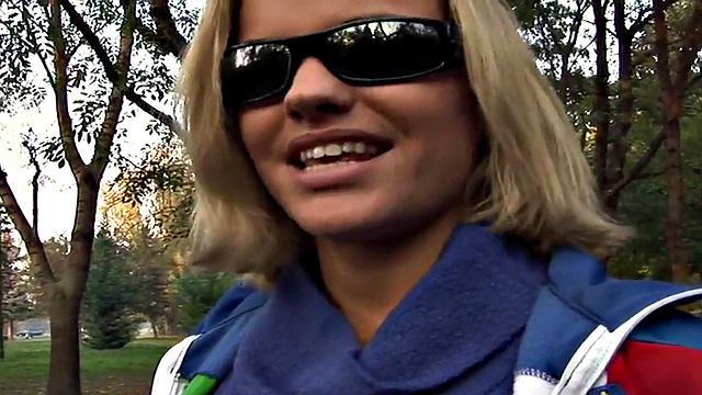 Public big titted MILF fucked outdoors in POV by big dick