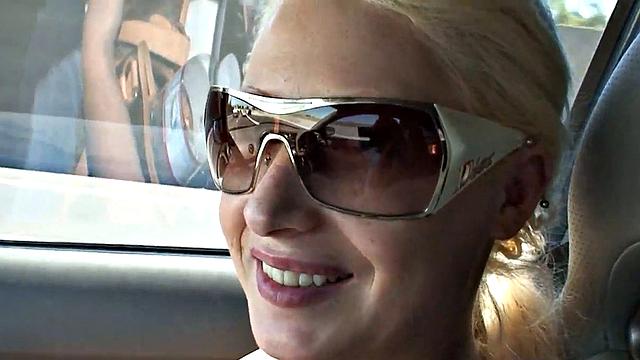 Blonde Pornstar Candy Manson has Huge Boobs