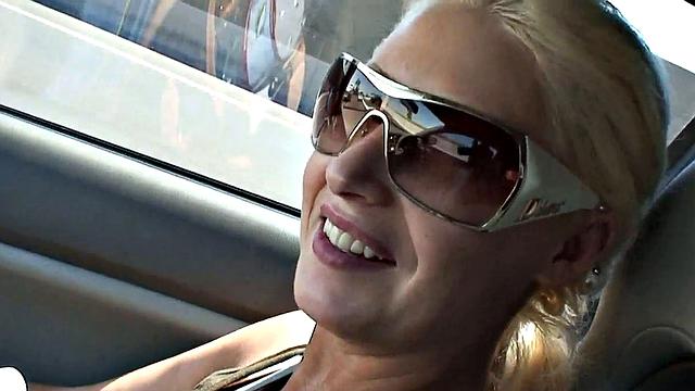 Blonde Pornstar Candy Manson has Huge Boobs