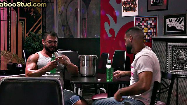 Taboo jock bangs stepbro's asshole outdoors by swimming pool