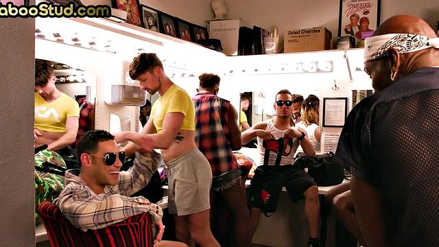 Taboo jock bangs stepbro's asshole outdoors by swimming pool